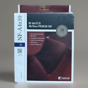 Noctua NF-A4x10 5V, Premium Fan, 3-Pin 40X10 mm OmniJoin Adaptor Set, New In Box